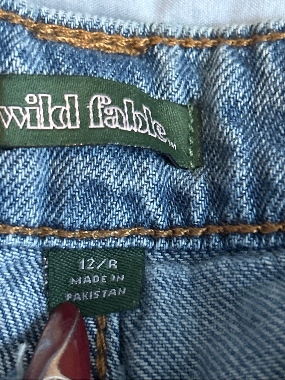 Wild Fable High Rise Cargo Utility Classic Wide leg denim Pants Women’s 12/R - Picture 6 of 10